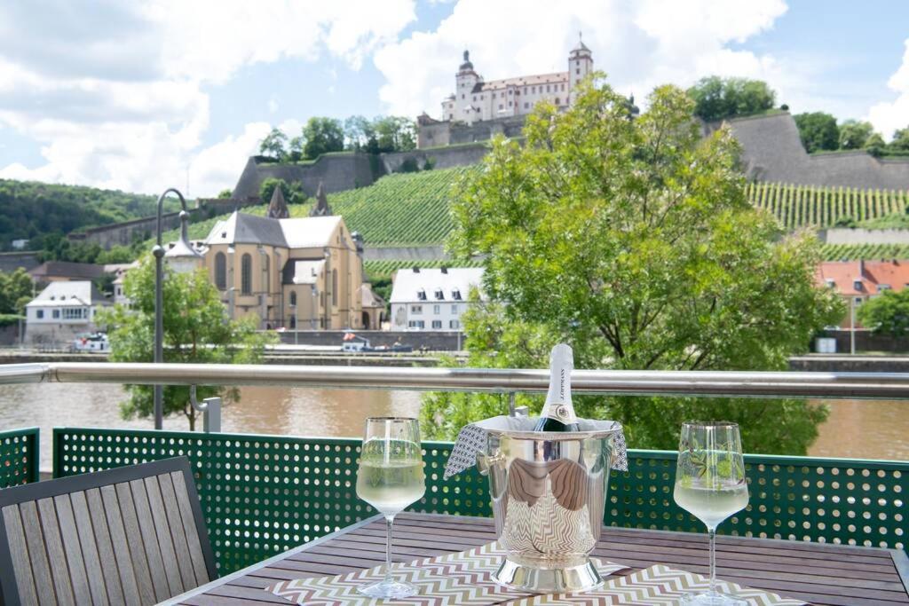 Ferienwohnung Panorama mit Festungsblick Würzburg Exterior foto